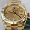 Super Clone Rolex Day-Date Champagne Diamond Dial 128238-0008 36 mm — side profile