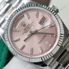 Super Clone Rolex Day-Date Pink Diamond Dial 128236-0024 36 mm — side profile