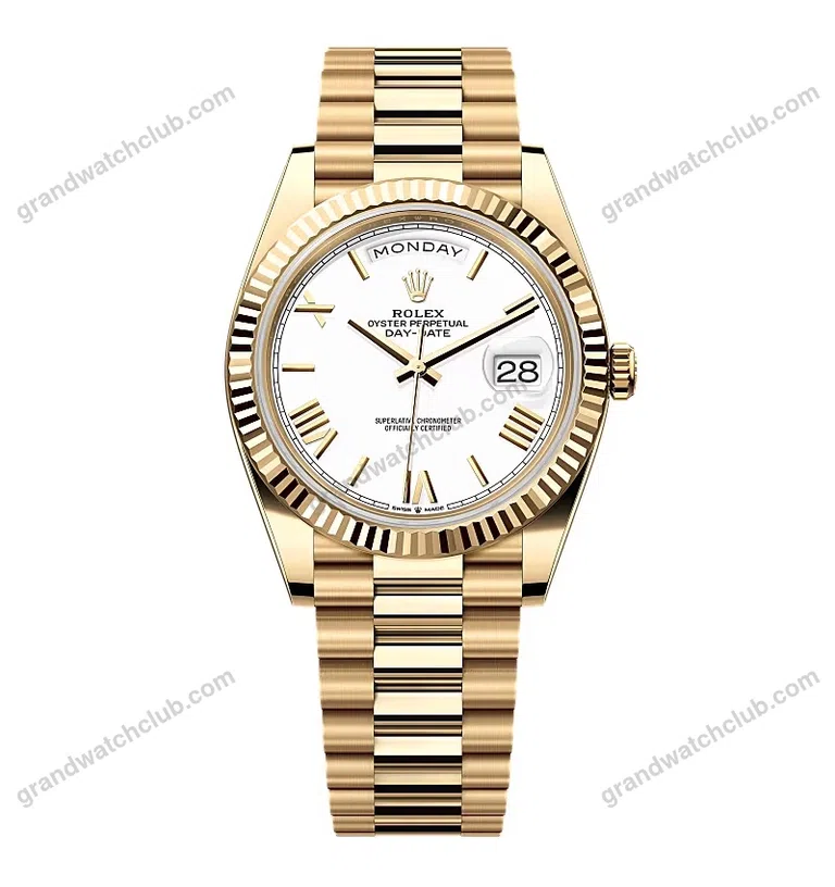 Super Clone Rolex Day-Date White Dial 228238-0042 40 mm