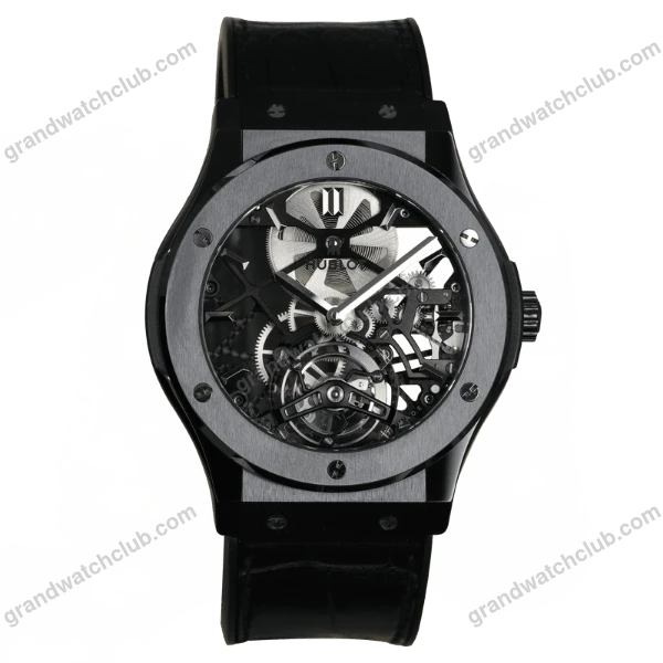 Super Clone Hublot Classic Fusion 45mm Leather Strap Ceramic