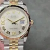 Super Clone Rolex Datejust Silver Roman Diamond Dial 126233-0031 36 mm β dial close-up
