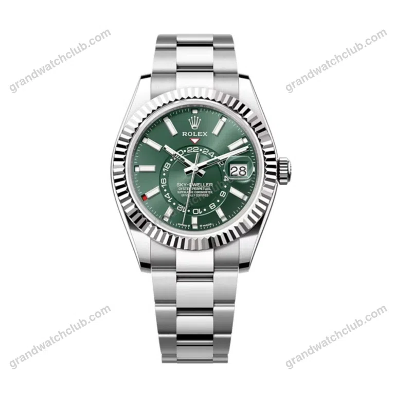 Super Clone Rolex Sky-Dweller Mint green Dial 336934 Oyster