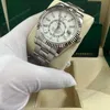 Super Clone Rolex Sky-Dweller Intense white Dial 336934 — dial close-up