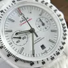 Super Clone Omega Speedmaster Dark Side of The Moon White Side of the Moon 311.93.44.51.04.002 44.25 White Ceramic – — clasp and links