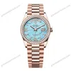 Super Clone Rolex Day-Date Turquoise Diamond Dial 128345rbr-0064 36 mm