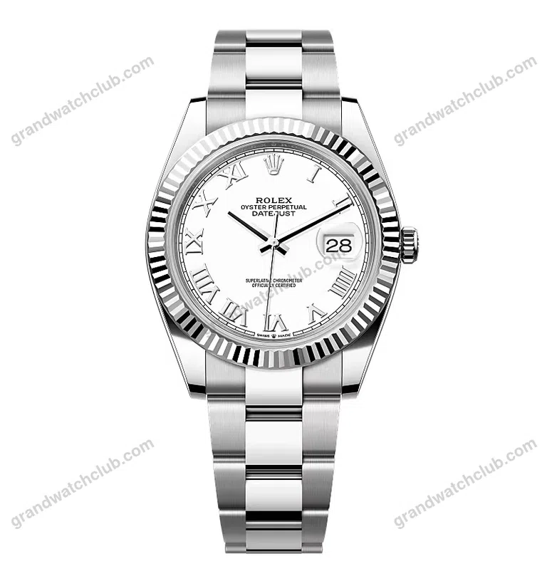 Super Clone Rolex Datejust White Roman Dial 126334-0023 41 mm