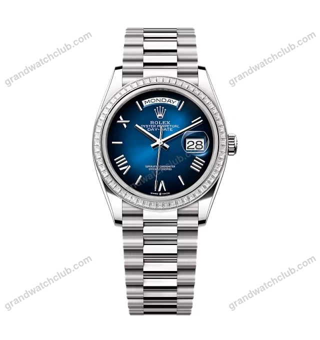 Super Clone Rolex Day-Date Blue Ombré Dial 128399tbr-0021 36 mm