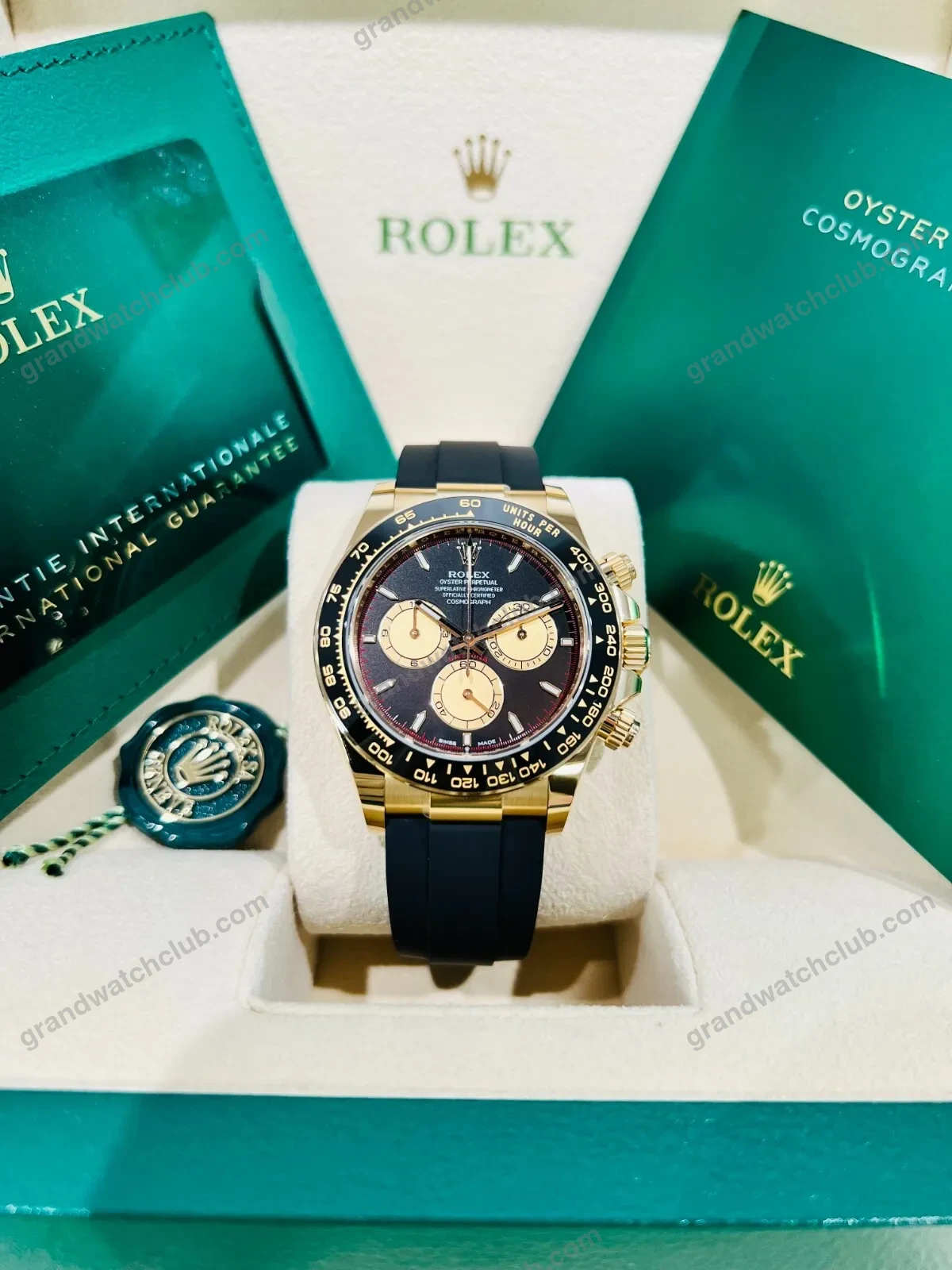 Super Clone Rolex Daytona Intense black Dial 126518LN β dial close-up