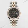 Super Clone Rolex Datejust Slate Diamond Dial 126281RBR-0011 36 mm — dial close-up