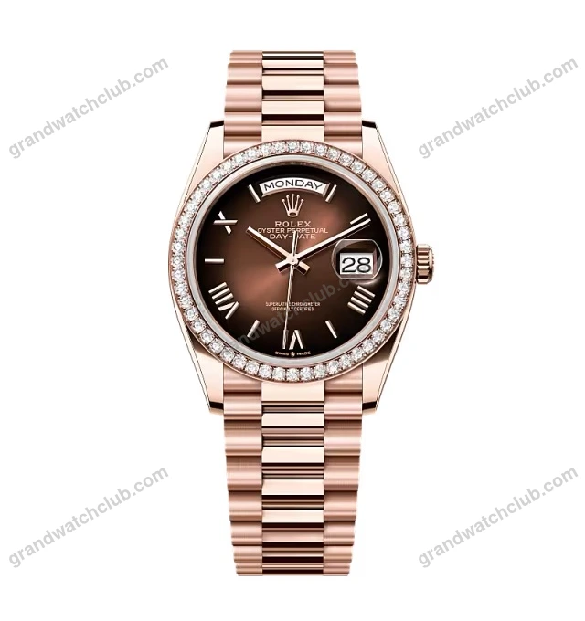 Super Clone Rolex Day-Date Brown Ombré Dial 128345rbr-0075 36 mm