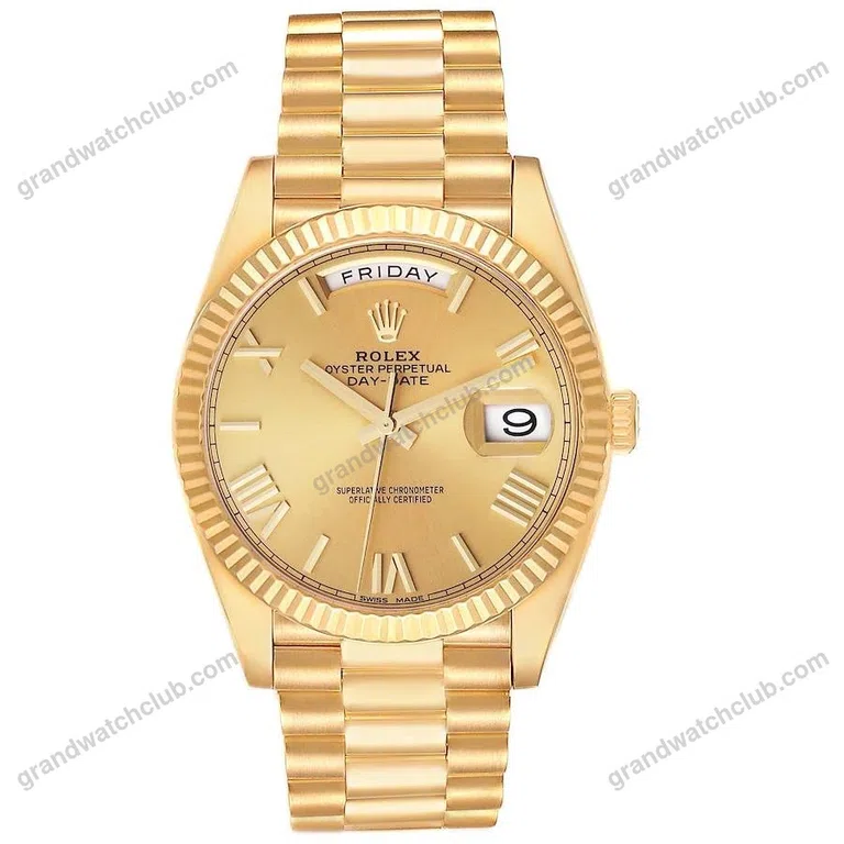 Super Clone Rolex Day-Date Roman Champagne Dial 228238 40 mm