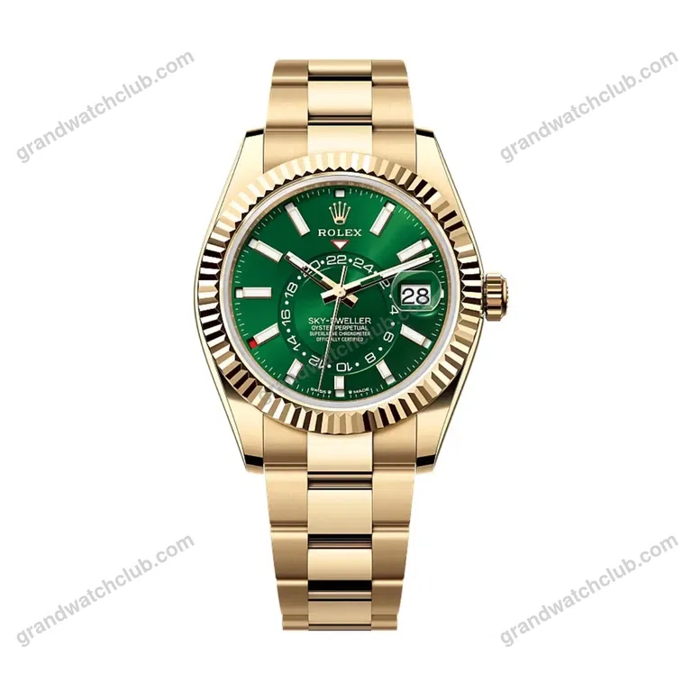 Super Clone Rolex Sky-Dweller Green Dial 336938 (Oyster)