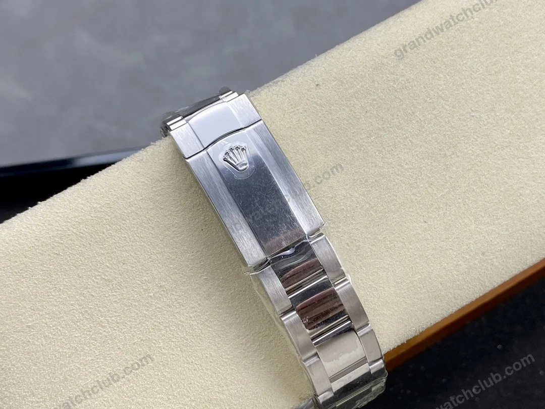 Super Clone Rolex Datejust Slate Diamond Dial 126334-0005 41 mm β on leather display