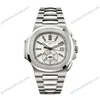 Super Clone Patek Philippe Nautilus Chronograph 5980/1A-019 40.5mm White Dial