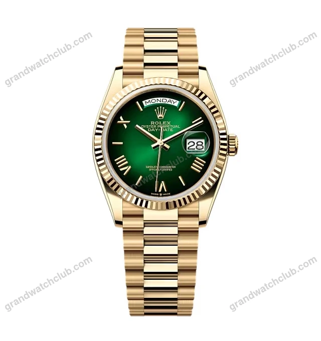 Super Clone Rolex Day-Date Green Ombré Dial 128238-0118 36 mm