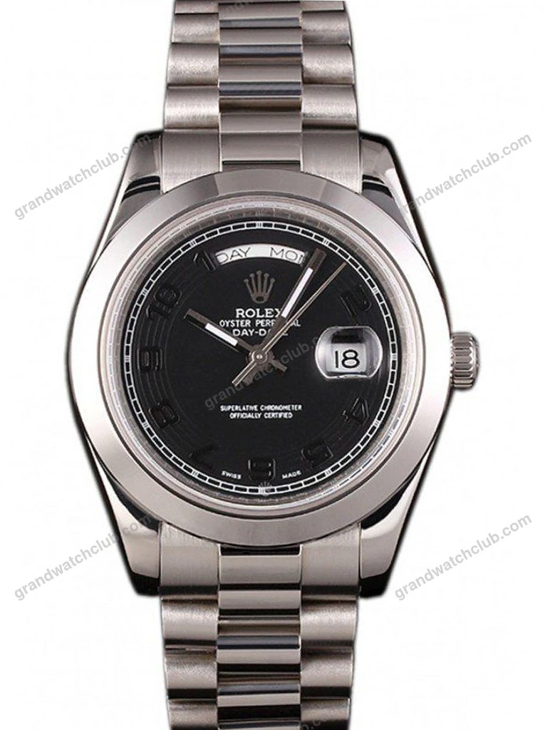 Super Clone Rolex Day-Date Black Dial 80294 40 mm