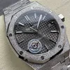 Super Clone Audemars Piguet Royal Oak Frosted-Gold 15454BC 37mm Gray Dial — case and bezel