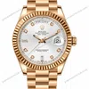 Reduced Rolex Day-Date Rose Gold Silver Diamond Dial President Bracelet