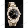 Super Clone Rolex Day-Date Black Dial 41998 40 mm — case and bezel