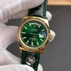 Super Clone Rolex Day-Date 36 Green Dial 118138 Leather Strap – Swiss SuperClone - photo 1