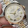 Super Clone Rolex Datejust Silver Roman Diamond Dial 126233-0031 36 mm β side profile