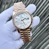 Super Clone Rolex Day-Date White Mother-of-Pearl Diamond Dial 128235-0078 36 mm — bracelet detail