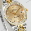 Super Clone Rolex Datejust Champagne Diamond Dial 126283RBR-0003 36 mm — dial close-up
