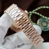 Super Clone Rolex Day-Date White Mother-of-Pearl Diamond Dial 128345rbr-0077 36 mm — side profile