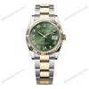 Super Clone Rolex Datejust Olive Green Roman Diamond Dial 126233-0026 36 mm
