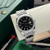 Super Clone Rolex Datejust Black Dial 126334-0018 41 mm β dial close-up
