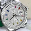 Super Clone Rolex Day-Date Diamond-Paved Dial 128349rbr-0006 36 mm — movement / caseback view