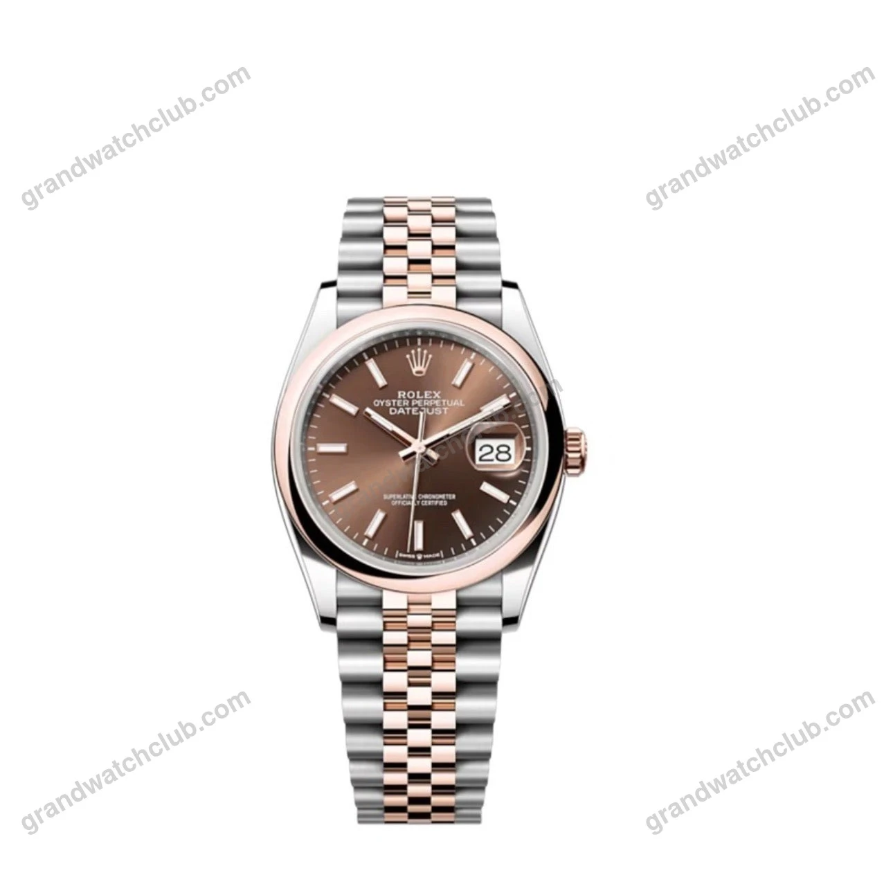 Super Clone Rolex Datejust Chocolate Dial 126201 Jubilee 36 mm