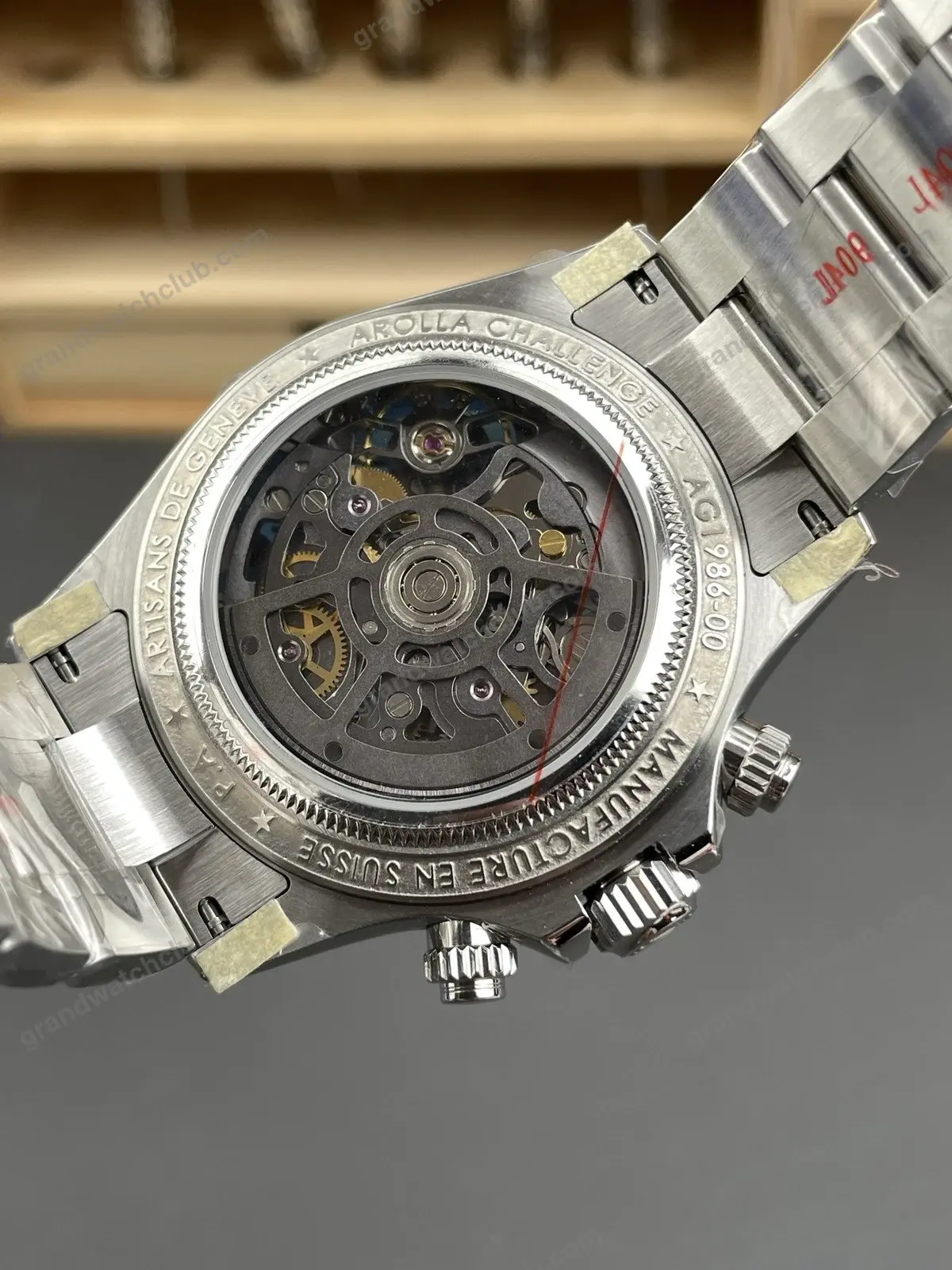 Super Clone Rolex Cosmograph Daytona Artisans de Genève Blue Skeleton Sapphire Bezel 116520 – Swiss SuperClone - photo 5