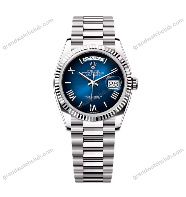 Super Clone Rolex Day-Date Blue Ombré Dial 128239-0063 36 mm