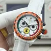 Super Clone Rolex Cosmograph Daytona DIW Ferrari White Carbon Orange Bezel 116500LN – Swiss SuperClone - photo 7