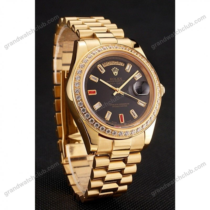 Super Clone Rolex Day-Date Black Dial 1454101 36 mm — case and bezel
