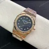 Super Clone Audemars Piguet Royal Oak “Jumbo” Extra-Thin 15207OR.OO.1240OR.01 39mm Black Dial Rose Gold – — movement / caseback view