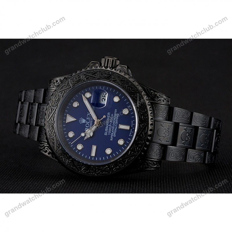 Super Clone Rolex Submariner Blue Dial 1454084 — side profile