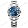 Super Clone Rolex Datejust Bright Blue Diamond Dial 126334-0015 41 mm