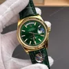 Super Clone Rolex Day-Date 36 Green Dial 118138 Leather Strap – Swiss SuperClone - photo 3