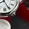 Super Clone Cartier 29mm Steel — on leather display