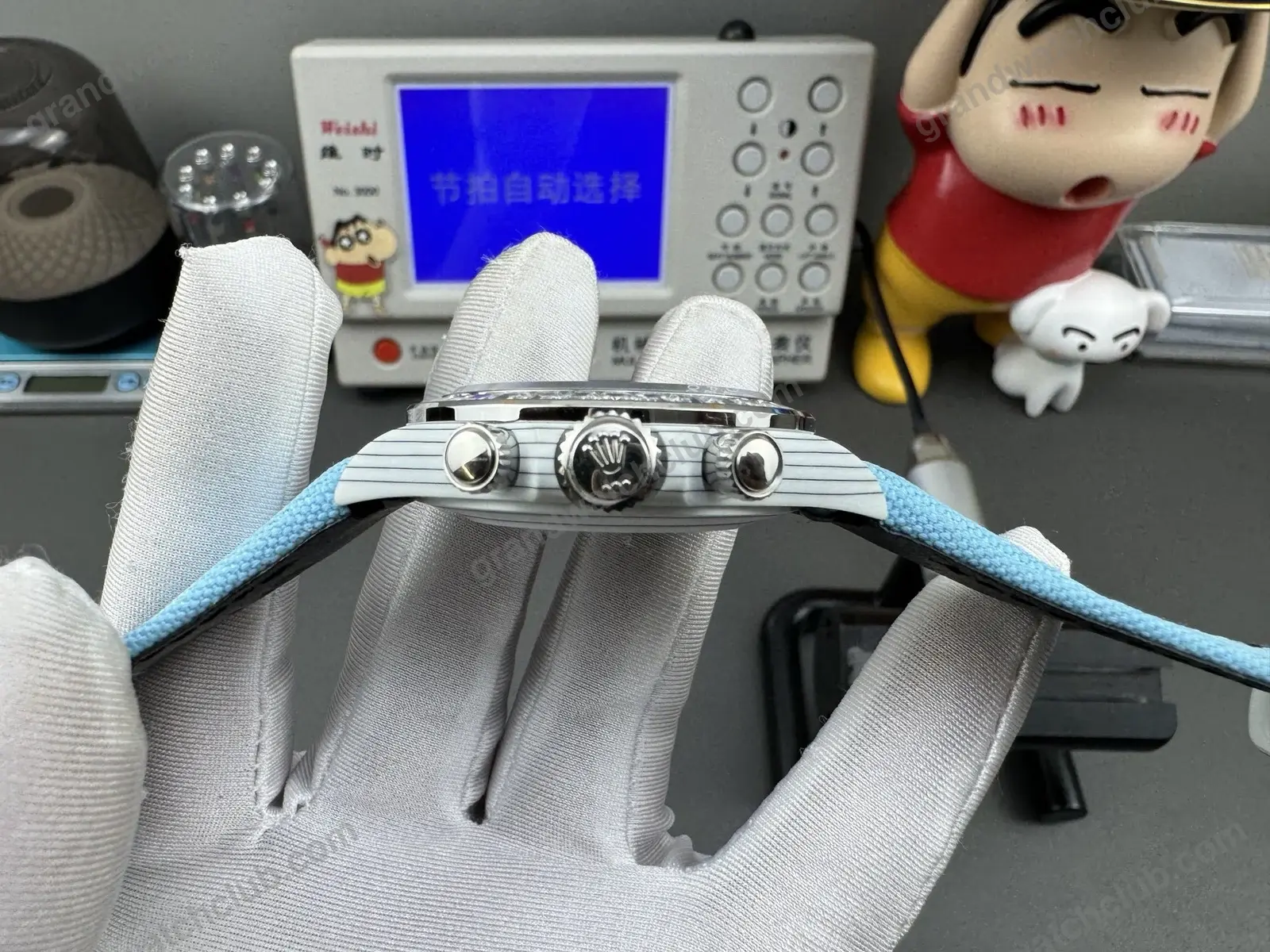 Super Clone Rolex Cosmograph Daytona Artisans de Genève Blue Skeleton Diamond Bezel 116520 – Swiss SuperClone - photo 3