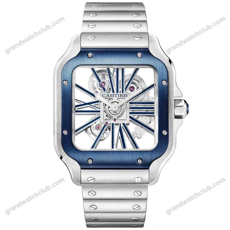 Super Clone Cartier Santos Large Skeleton WHSA0026 39mm