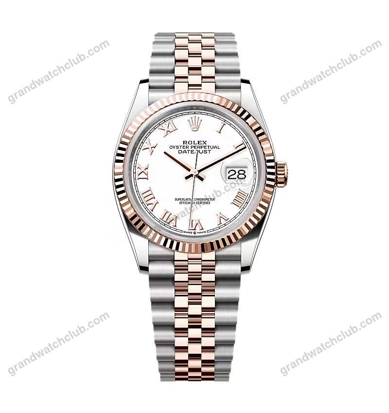 Super Clone Rolex Datejust White Roman Dial 126231-0015 36 mm