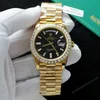 Super Clone Rolex Day-Date Bright black Dial 228348RBR 40 mm β dial close-up
