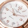 Super Clone Vacheron Constantin Overseas Rose Gold White Dial Number Roman 42mm — case and bezel