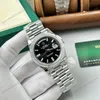 Super Clone Rolex Day-Date Bright Black Diamond Dial 228236-0004 40 mm β bracelet detail