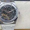 Super Clone Audemars Piguet Royal Oak 15407ST.OO 41mm Skeleton Dial Steel V3 Base — dial close-up