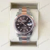 Super Clone Rolex Datejust Chocolate Dial 126231 Oyster 36 mm β case and bezel