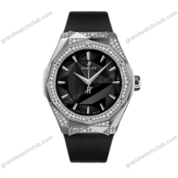 Super Clone Hublot Classic Fusion 40mm Leather Strap Steel